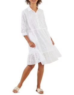 Best Pirce 👍 Yarra Trail Day 👗 Dress In White 🌟