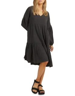 Hot Sale 👏 Billabong Posy Midi 👗 Dress Black 🎉 -Sweetheart Sales Store unnamed file 2444