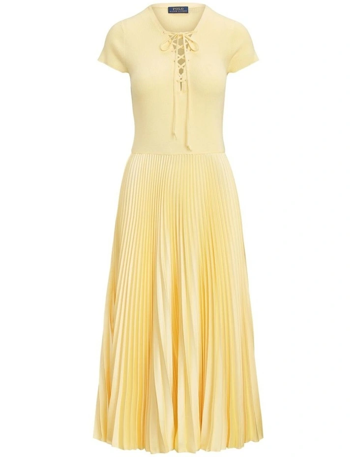 Flash Sale β Polo Ralph Lauren Hybrid Pleated-Skirt Midi π Dress In Yellow π 6 Flash Sale β Polo Ralph Lauren Hybrid Pleated-Skirt Midi π Dress In Yellow π - Image 4