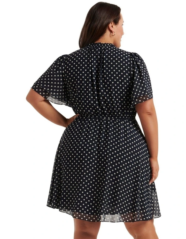 New β€οΈ Forever New Curve Bea Flutter Sleeve Mini π Dress In Blue π 4 New β€οΈ Forever New Curve Bea Flutter Sleeve Mini π Dress In Blue π - Image 2