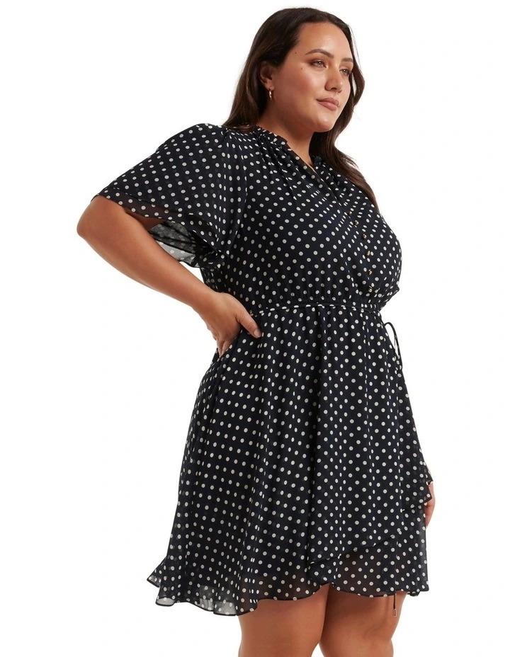 New β€οΈ Forever New Curve Bea Flutter Sleeve Mini π Dress In Blue π 5 New β€οΈ Forever New Curve Bea Flutter Sleeve Mini π Dress In Blue π - Image 3