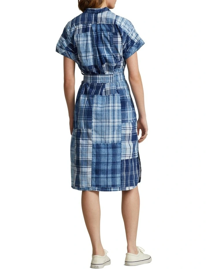 Discount β Polo Ralph Lauren Plaid-Patchwork Henley Cotton π Shirt π Dress In Blue Multi π 4 Discount β Polo Ralph Lauren Plaid-Patchwork Henley Cotton π Shirt π Dress In Blue Multi π - Image 2