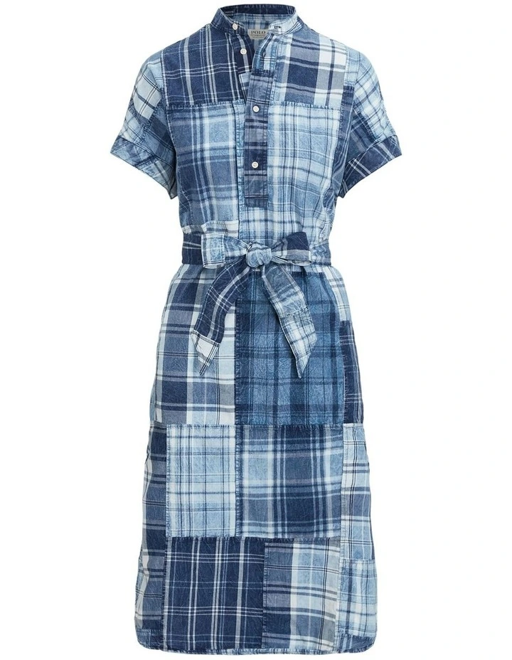 Discount β Polo Ralph Lauren Plaid-Patchwork Henley Cotton π Shirt π Dress In Blue Multi π 6 Discount β Polo Ralph Lauren Plaid-Patchwork Henley Cotton π Shirt π Dress In Blue Multi π - Image 4