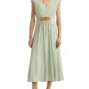 Buy 😉 Lauren Ralph Lauren Buckle-Trim Jersey 👗 Dress In Green ⌛ -Sweetheart Sales Store unnamed file 2529