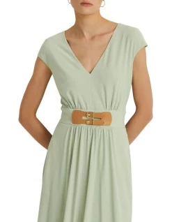 Buy 😉 Lauren Ralph Lauren Buckle-Trim Jersey 👗 Dress In Green ⌛ -Sweetheart Sales Store unnamed file 2531