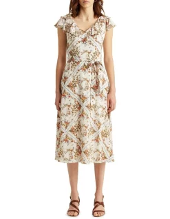 New 🧨 Lauren Ralph Lauren Floral Crepe Midi 👗 Dress 🧨 -Sweetheart Sales Store unnamed file 2535