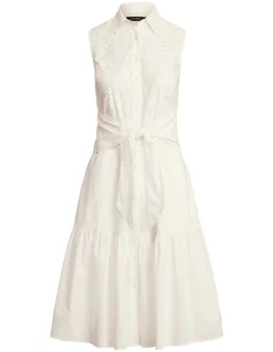 Flash Sale ❤️ Lauren Ralph Lauren Eyelet Cotton Broadcloth 👚 Shirtdress 🥰 -Sweetheart Sales Store unnamed file 2539