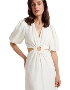 Cheapest 🔥 Forever New Rosie Ring Cut Out Midi 👗 Dress In White 🛒 -Sweetheart Sales Store unnamed file 2543