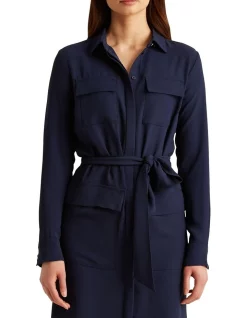 Hot Sale ✔️ Lauren Ralph Lauren Georgette Long-Sleeve 👗 Dress 🎉