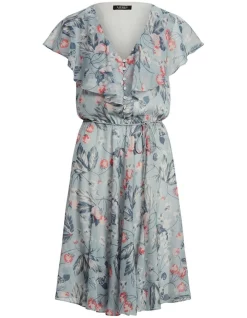 Cheapest 🎁 Lauren Ralph Lauren Floral Crinkled Georgette 👗 Dress 😉 -Sweetheart Sales Store unnamed file 2559