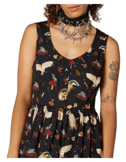 Wholesale 😉 Dangerfield Woodland Animal Print 👗 Dress Black 👏 -Sweetheart Sales Store unnamed file 2576