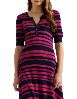 Cheapest 😉 Lauren Ralph Lauren Striped Cotton Henley 👗 Dress 👏