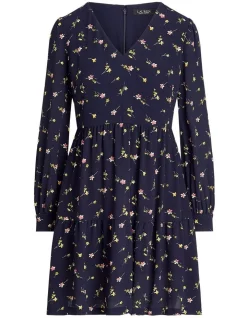 Promo 🔔 Lauren Ralph Lauren Floral Bishop-Sleeve Crepe 👗 Dress 🎉 -Sweetheart Sales Store unnamed file 2588