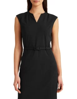 Buy ⭐ Lauren Ralph Lauren Belted Short-Sleeve 👗 Dress 🧨