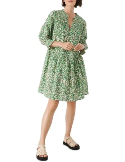 Promo 🥰 Part Two Nadinepw 👗 Dress Green Mini Flower Print ❤️