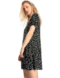 Best Sale 👏 Quiksilver Beat The Heat Mini 👗 Dress Ditsy Black 🛒 -Sweetheart Sales Store unnamed file 2622