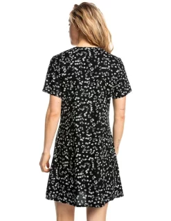Best Sale 👏 Quiksilver Beat The Heat Mini 👗 Dress Ditsy Black 🛒 -Sweetheart Sales Store unnamed file 2623