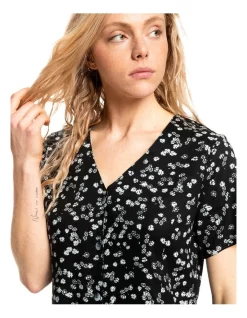 Best Sale 👏 Quiksilver Beat The Heat Mini 👗 Dress Ditsy Black 🛒 -Sweetheart Sales Store unnamed file 2624
