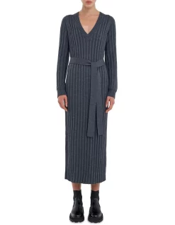 Cheap ๐ Skin And Threads Chunky Knitted ๐ Dress Charcoal ๐ฅฐ