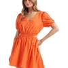 Best deal ✔️ Forever New Ryan V-Neck Cut Out Mini 👗 Dress In Orange 🤩 -Sweetheart Sales Store unnamed file 2655