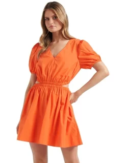 Best deal ✔️ Forever New Ryan V-Neck Cut Out Mini 👗 Dress In Orange 🤩
