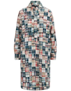 Flash Sale ✨ Polo Ralph Lauren Relaxed Fit Patchwork Cotton 👕 Shirtdress In Multi 🤩 -Sweetheart Sales Store unnamed file 2677