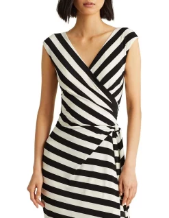 Coupon 🌟 Lauren Ralph Lauren Striped Jersey 👗 Dress Natural 👍 -Sweetheart Sales Store unnamed file 2685