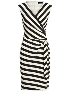 Coupon 🌟 Lauren Ralph Lauren Striped Jersey 👗 Dress Natural 👍 -Sweetheart Sales Store unnamed file 2686