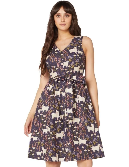 Best deal 👏 Princess Highway Sheep And Flora Midi 👗 Dress Navy 🔔 -Sweetheart Sales Store unnamed file 2691