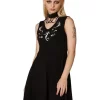 Cheap ⌛ Dangerfield Goth Mermaid Print 👗 Dress Black 🤩