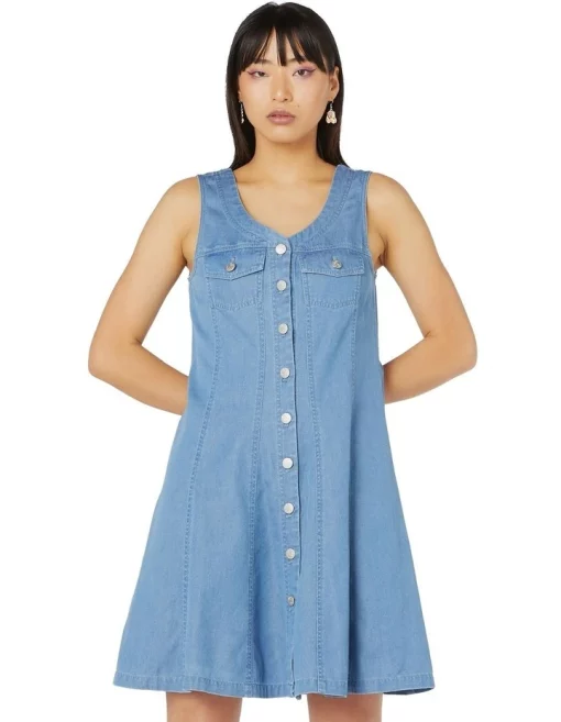 Best reviews of 🛒 Dangerfield Liz 90S Flare Denim 👗 Dress Blue ⭐ -Sweetheart Sales Store unnamed file 2702