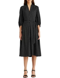 Brand new 🔔 Lauren Ralph Lauren Polka-Dot Bishop-Sleeve Crepe 👗 Dress 🧨 -Sweetheart Sales Store unnamed file 2712