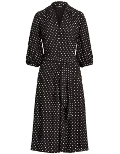 Brand new 🔔 Lauren Ralph Lauren Polka-Dot Bishop-Sleeve Crepe 👗 Dress 🧨 -Sweetheart Sales Store unnamed file 2713