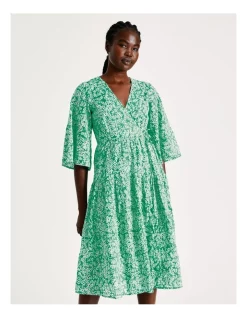 Top 10 ⌛ Y.A.S Flick Midi Cotton Wrap 👗 Dress In Green 😉 -Sweetheart Sales Store unnamed file 291