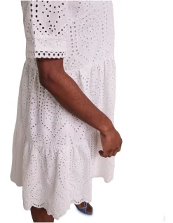 Wholesale 🔥 Y.A.S Holi Short Sleeve Cotton Embroidery 👗 Dress In Star White 😍 -Sweetheart Sales Store unnamed file 325