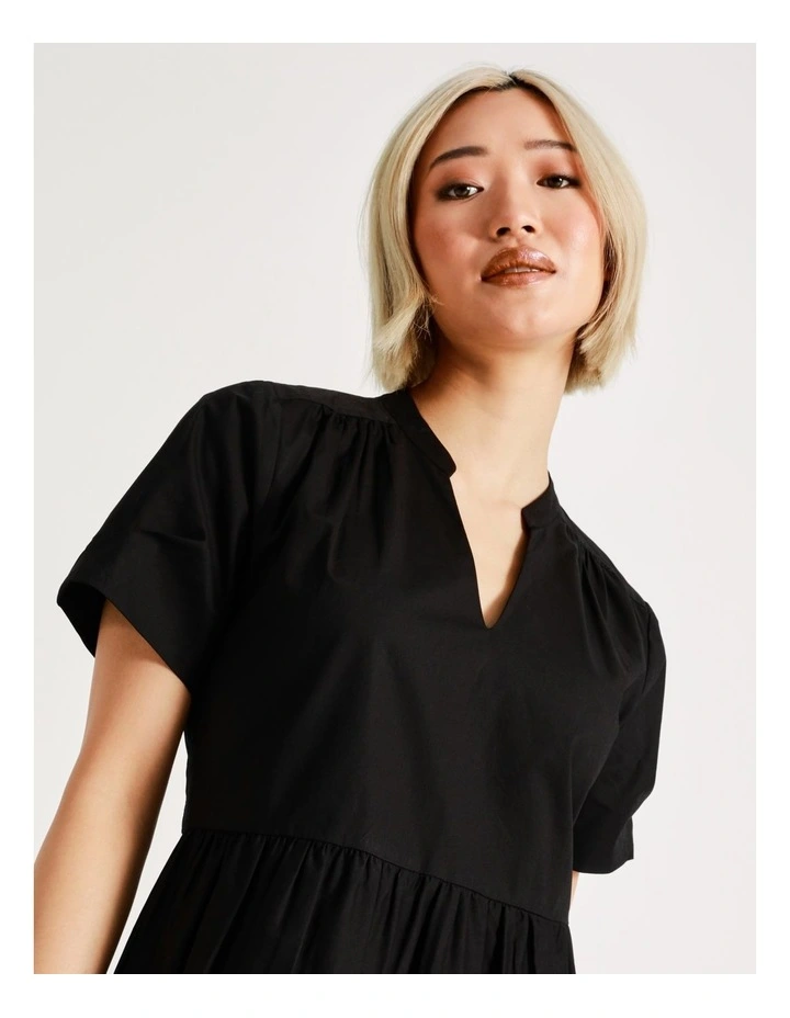 Discount π Basque Organic Cotton Tiered Midi π Dress In Black β¨ 4 Discount π Basque Organic Cotton Tiered Midi π Dress In Black β¨ - Image 2