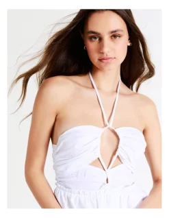 Discount 🤩 Miss Shop Organic Cotton Blend Ruffle Tiered Cut Out Mini 👗 Dress In White 😉 -Sweetheart Sales Store unnamed file 35