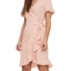 Brand new 👍 Vero Moda Henna 2/4 Sleeve Wrap Frill 👗 Dress In Chintz Rose 🔔 -Sweetheart Sales Store unnamed file 358