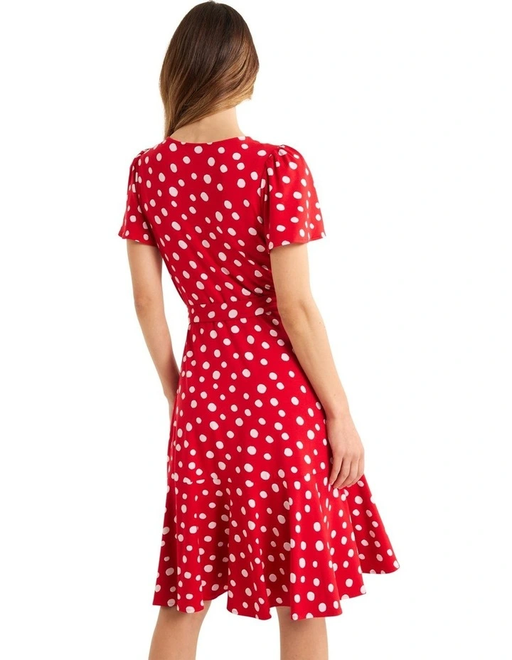 Flash Sale π Review You're Spotted Jersey π Dress In Flame Red π₯° 5 Flash Sale π Review You're Spotted Jersey π Dress In Flame Red π₯° - Image 3