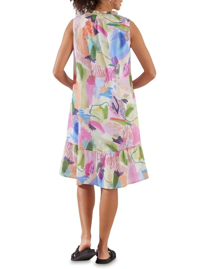 Buy π Yarra Trail Art Fair Print π Dress In Blue/Pink π 4 Buy π Yarra Trail Art Fair Print π Dress In Blue/Pink π - Image 2