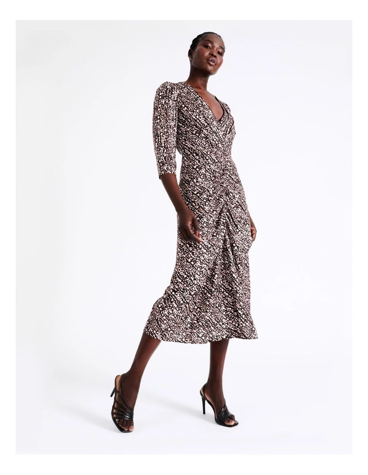 Brand new π― Wayne Cooper Wrap Front Ruched Midi π Dress In Multi π₯ 6 Brand new π― Wayne Cooper Wrap Front Ruched Midi π Dress In Multi π₯ - Image 5
