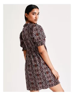 Best Pirce ⭐ Vero Moda Line 2/4 Sleeve Cotton 👗 Dress In Navy Blazer Aop 🔔 -Sweetheart Sales Store unnamed file 409