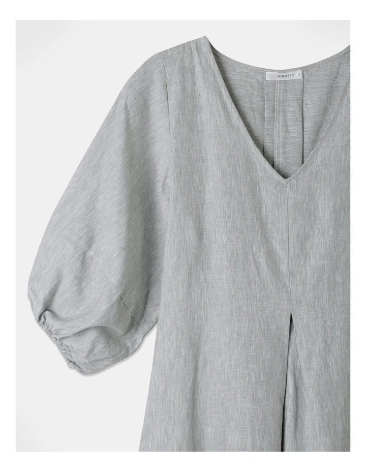 Flash Sale β Regatta European Linen Blend Puff Sleeve Midi π Dress With Pockets In Pine Ash Texture π₯° 4 Flash Sale β Regatta European Linen Blend Puff Sleeve Midi π Dress With Pockets In Pine Ash Texture π₯° - Image 2