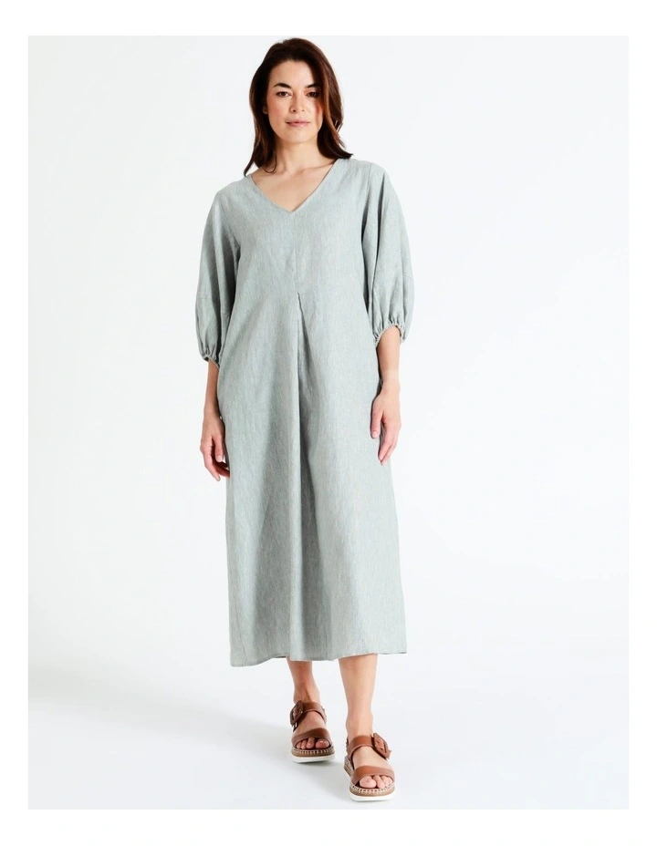Flash Sale β Regatta European Linen Blend Puff Sleeve Midi π Dress With Pockets In Pine Ash Texture π₯° 6 Flash Sale β Regatta European Linen Blend Puff Sleeve Midi π Dress With Pockets In Pine Ash Texture π₯° - Image 4