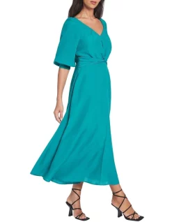 Hot Sale 😀 David Lawrence Aluna Linen Blend 👗 Dress In Aquamarine 👏 -Sweetheart Sales Store unnamed file 463