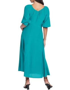 Hot Sale 😀 David Lawrence Aluna Linen Blend 👗 Dress In Aquamarine 👏 -Sweetheart Sales Store unnamed file 464