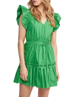 Brand new β€οΈ Oxford Claughda Cotton Poplin Mini π Dress In Green π