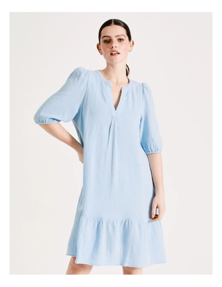 Buy π Vero Moda Natali 2/4 Sleeve π Dress In Blue βοΈ 5 Buy π Vero Moda Natali 2/4 Sleeve π Dress In Blue βοΈ - Image 3