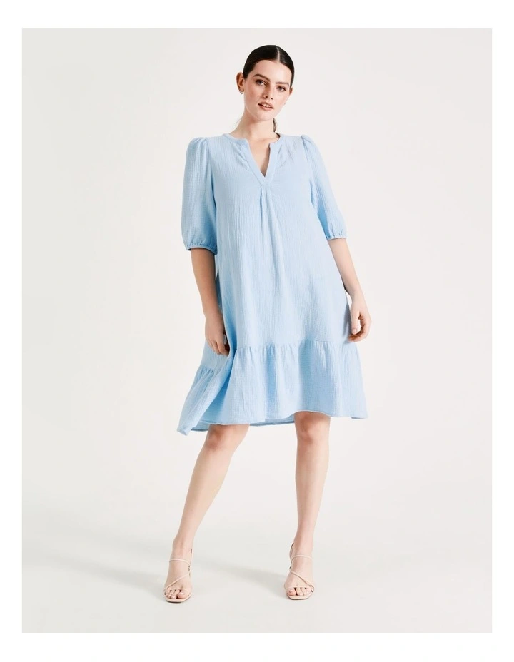 Buy π Vero Moda Natali 2/4 Sleeve π Dress In Blue βοΈ 6 Buy π Vero Moda Natali 2/4 Sleeve π Dress In Blue βοΈ - Image 4