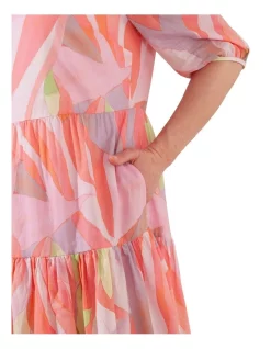 Budget ❤️ Yarra Trail Sunset Print 👗 Dress In Orange Multi 💯 -Sweetheart Sales Store unnamed file 485